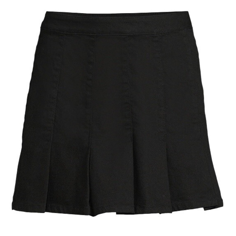 No Boundaries Juniors Denim Pleated Skirt 11 New with Tags Black Side Zip Sweet